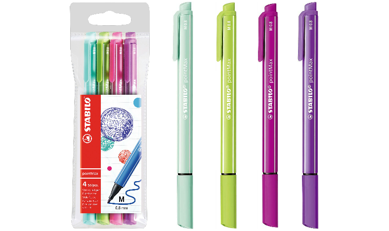 Only 4.23 usd for Fineliner - STABILO pointMax - Pack of 4 - Ice Green,  Light Green, Pink, Lilac Online at the Shop