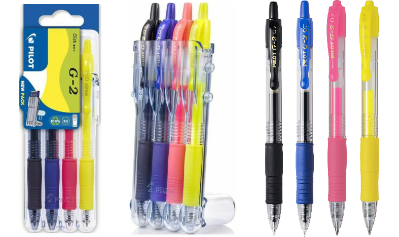 Only 5.59 usd for Pilot G2 07 Gel Ink Rollerball Pen 'Set 2 Go' Desk Set of  4 Assorted Online at the Shop